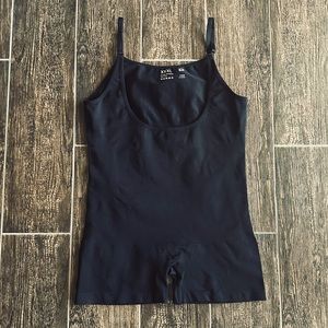 EUC Empetua XXXL Black Open Bust Bodysuit Shaper Short